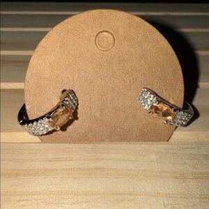 Elegant Smokey topaz and Silver Earrings